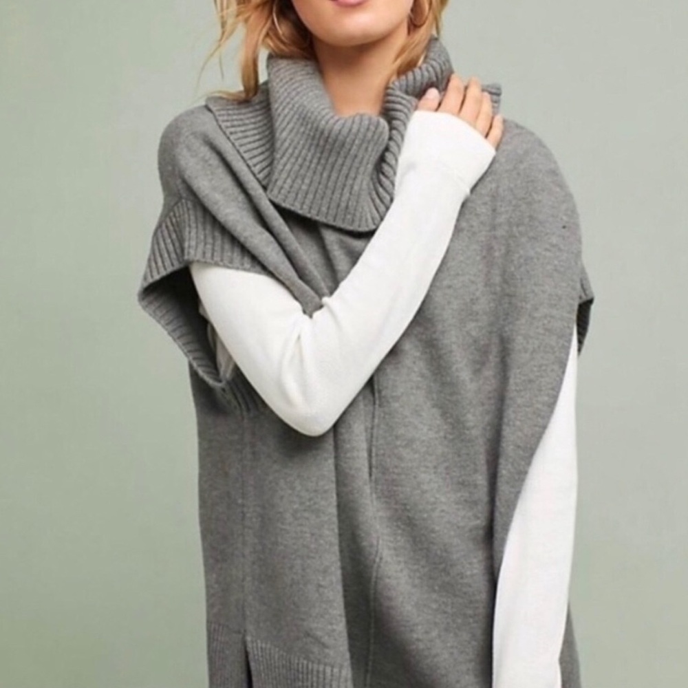 Moth Anthropologie Oversized Sleeveless Sweater